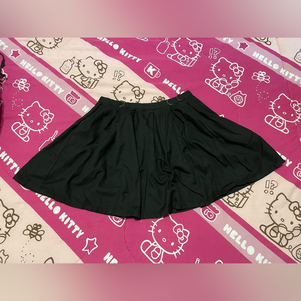 Black Buckled Skirt
